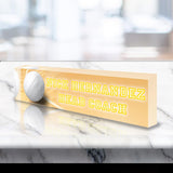 VWAQ Custom Volleyball Name Plate for Desk - Clear Acrylic Glass Art - Customized Office Decor Nameplate Sign - Personalized Gift - ACS86