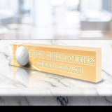 VWAQ Custom Volleyball Name Plate for Desk - Clear Acrylic Glass Art - Customized Office Decor Nameplate Sign - Personalized Gift - ACS86