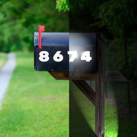 VWAQ Reflective Mailbox Decals 5 Sets - Numbers 0-9 Die Cut Stickers - Self Adhesive Weather Proof Vinyl for Home and Business - RFMB3