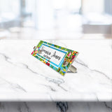 VWAQ Custom Tropical Nameplate for Wall - Clear Acrylic Plaque - Personalized Office Decor Name Plate Sign Gift - WACS15