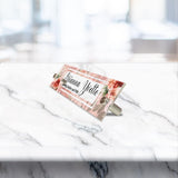 VWAQ Customized Floral Name Plate for Wall - Clear Acrylic Plaque - Personalized Women's Office Decor Nameplate Sign Gift - WACS14