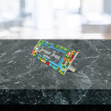 VWAQ Custom Tropical Nameplate for Wall - Clear Acrylic Plaque - Personalized Office Decor Name Plate Sign Gift - WACS15