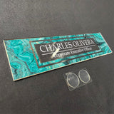 VWAQ Custom Abstract Turquoise Name Plate for Wall - Clear Acrylic Glass - Personalized Office Decor Nameplate Sign Gift - WACS45