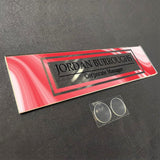 VWAQ Custom Red Name Plate for Wall - Clear Acrylic Glass - Personalized Office Decor Nameplate Sign Gift - WACS44