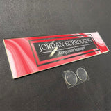 VWAQ Custom Red Name Plate for Wall - Clear Acrylic Glass - Personalized Office Decor Nameplate Sign Gift - WACS44