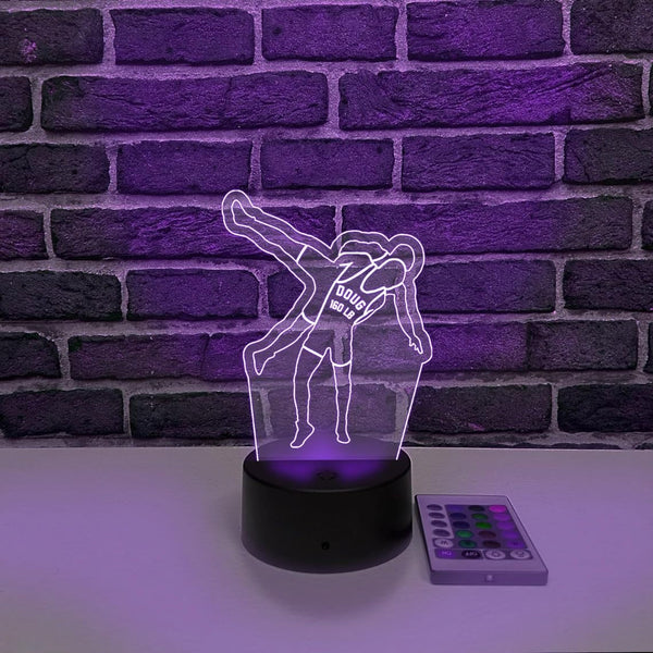 Custom Wrestling Desk Lamp Ornament, Night Light Up Sign VWAQ ACR22