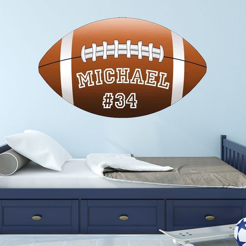 VWAQ Football Wall Decal Custom Name Personalize Sports Teams School Sticker - BL1 - VWAQ Vinyl Wall Art Quotes and Prints