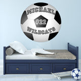 VWAQ Soccer Ball Wall Decal Custom Name Personalize Sports Teams School - BL2 - VWAQ Vinyl Wall Art Quotes and Prints