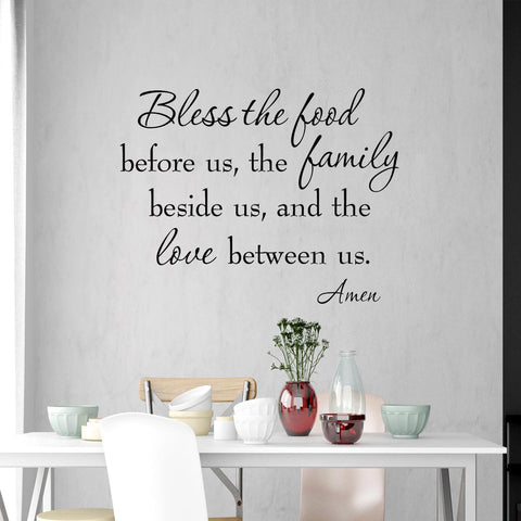 VWAQ Bless the Food Before Us Family Wall Quotes Decal - VWAQ Vinyl Wall Art Quotes and Prints