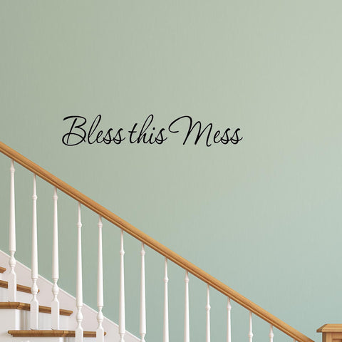 VWAQ Bless This Mess Home Decor Wall Quotes Decal - VWAQ Vinyl Wall Art Quotes and Prints