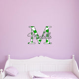 VWAQ Cow Print Monogram Custom Name Peel & Stick Wall Decal for Kids Room - CC1 - VWAQ Vinyl Wall Art Quotes and Prints