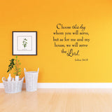 VWAQ Choose This Day Whom You Will Serve Bible Wall Quotes Decal - VWAQ Vinyl Wall Art Quotes and Prints