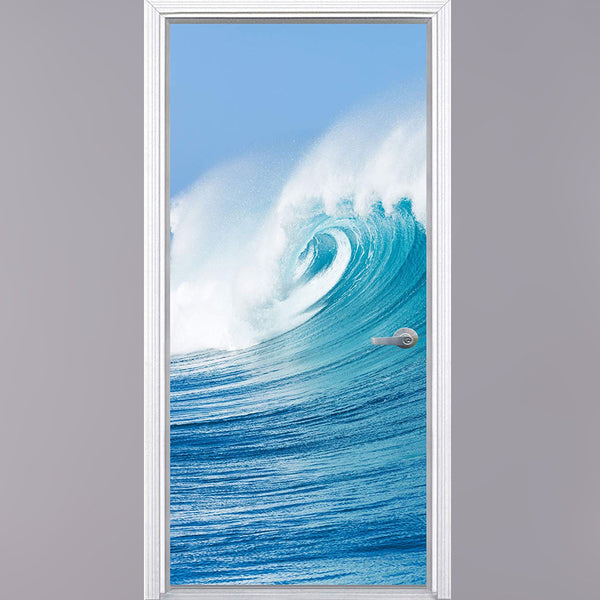 VWAQ Ocean Door Mural Vinyl Decor - Beach Door Wrap Decal Kids Bedroom - DM3