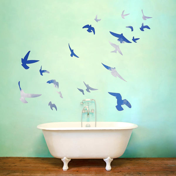 VWAQ Flock of Birds Flying Wall Decals Stickers Peel and Stick Wall Art FB1 - VWAQ Vinyl Wall Art Quotes and Prints