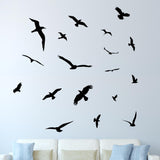 VWAQ Peel And Stick Flock of Birds Vinyl Wall Decal Stickers - VWAQ Vinyl Wall Art Quotes and Prints