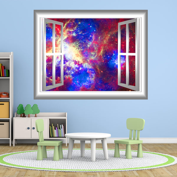 VWAQ Galaxy Nebula Peel and Stick Window Frame Vinyl Wall Decal - GJ93 - VWAQ Vinyl Wall Art Quotes and Prints