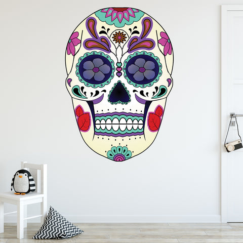 VWAQ Dia De Los Muertos Sugar Skull Decal - GJG5 - VWAQ Vinyl Wall Art Quotes and Prints