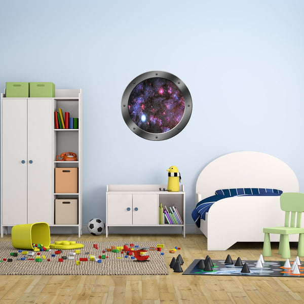 VWAQ Galaxy Porthole, Space Window Decal - Outer Space Clings - PS14 - VWAQ Vinyl Wall Art Quotes and Prints