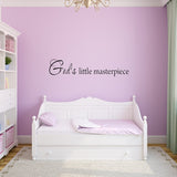 VWAQ God's Little Masterpiece Nursery Vinyl Wall Decal - VWAQ Vinyl Wall Art Quotes and Prints