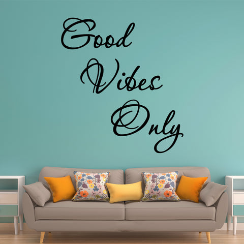 VWAQ Good Vibes Only Wall Quotes Decal - VWAQ Vinyl Wall Art Quotes and Prints
