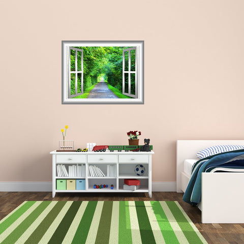 VWAQ Greenery Wall Decal 3D Forest Wall Cling Peel and Stick Window Mural - NW32 - VWAQ Vinyl Wall Art Quotes and Prints