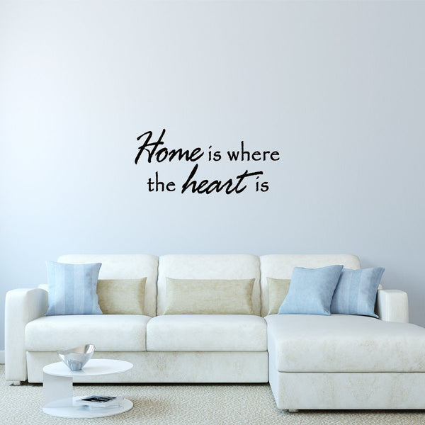 VWAQ Home is Where the Heart is Vinyl Wall Decal - VWAQ Vinyl Wall Art Quotes and Prints