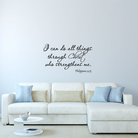 VWAQ I Can Do All Things Through Christ Bible Wall Quotes - VWAQ Vinyl Wall Art Quotes and Prints