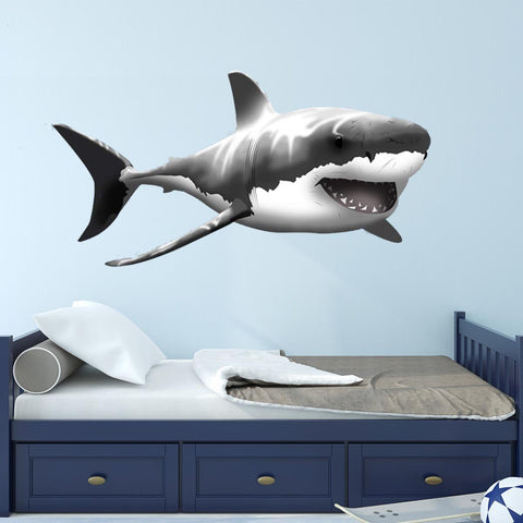 VWAQ Giant Great White Shark Wall Decal Peel and Stick Wall Decor - NA01 - VWAQ Vinyl Wall Art Quotes and Prints