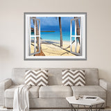 VWAQ Tropical Window Frame Vinyl Wall Decal - NW80