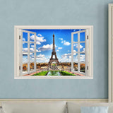 VWAQ Eiffel Tower Wall Stickers For Bedroom - Paris Window Wall Decal - NWT8 - VWAQ Vinyl Wall Art Quotes and Prints