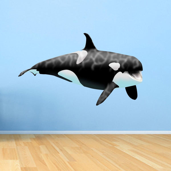 VWAQ Giant Orca Whale Wall Decal Peel and Stick Killer Whale Ocean Wall Art - OCW1 - VWAQ Vinyl Wall Art Quotes and Prints
