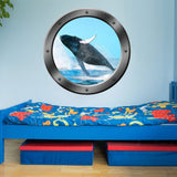 VWAQ Breaching Whale View Sea Porthole Peel and Stick Vinyl Wall Decal - PO6 - VWAQ Vinyl Wall Art Quotes and Prints
