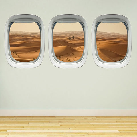 Airplane Window Decals Sahara Desert View Aviation Theme Decor - PPW8 - VWAQ Vinyl Wall Art Quotes and Prints