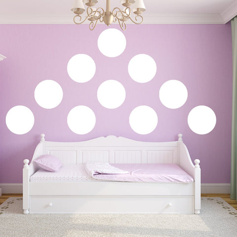 VWAQ Polka Dots Wall Decals Big 12 Inch Peel & Stick Dots Wall Art Colors Kids- MM-118 - VWAQ Vinyl Wall Art Quotes and Prints