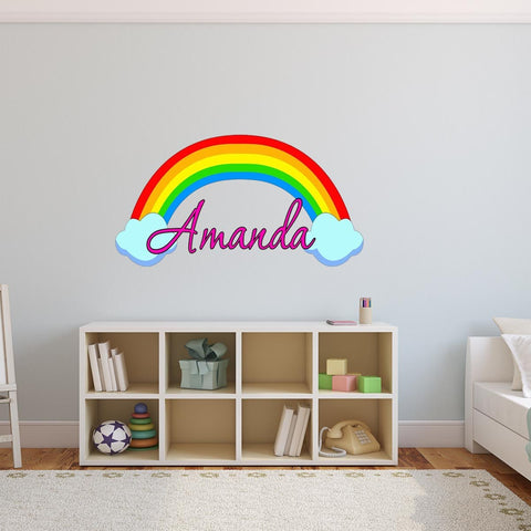 VWAQ Custom Name Rainbow Wall Decal Nursery Decor Girls Room - RB2 - VWAQ Vinyl Wall Art Quotes and Prints