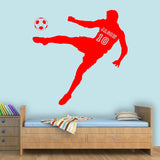 VWAQ Custom Name Soccer Player Wall Decal with Personalized Name and Soccer Ball - TTC10 - VWAQ Vinyl Wall Art Quotes and Prints