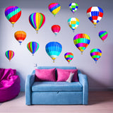 VWAQ Hot Air Balloons Vinyl Wall Decals for Kids Rooms Nursery Stickers Decor 15Pcs - TTC4-P - VWAQ Vinyl Wall Art Quotes and Prints