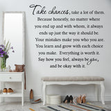 VWAQ Take Chances a Lot of Them Home Decor Vinyl Wall Decal - VWAQ Vinyl Wall Art Quotes and Prints