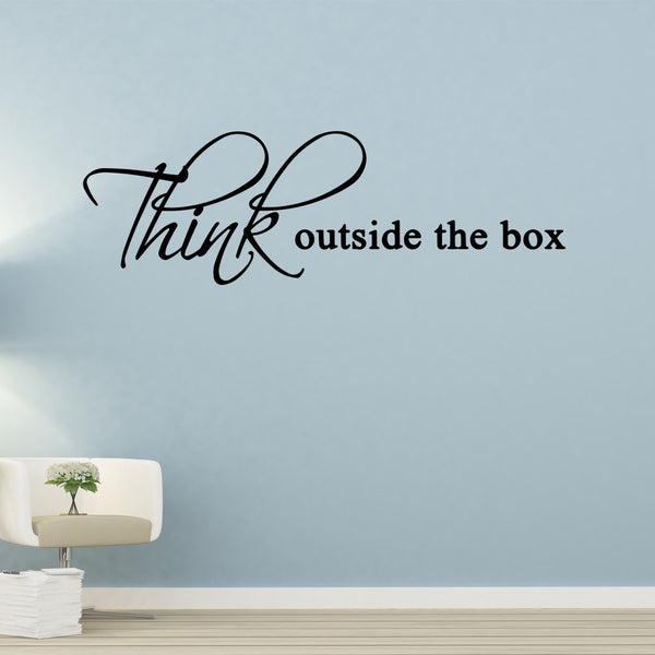 VWAQ Think Outside the Box Vinyl Wall art Decal - VWAQ Vinyl Wall Art Quotes and Prints