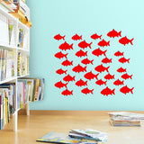 Pack of 32 Peel and Stick Fish Vinyl Wall Decals VWAQ