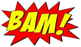 VWAQ Bam Sound Effect Comic Book Peel and Stick Vinyl Wall Decal - VWAQ Vinyl Wall Art Quotes and Prints