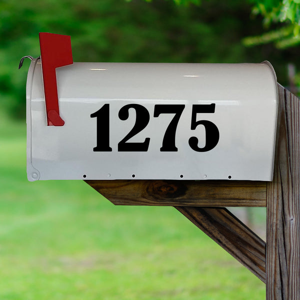 Bold Mailbox Numbers Black