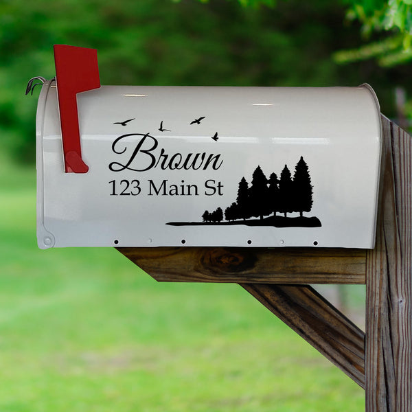 Custom Mailbox Address Decal - Family Name Sticker Personalized Decor VWAQ - CMB29