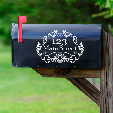 white mailbox decals