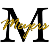 VWAQ Monogram Wall Decal Custom Family Name Personalized Family Name With Letter Initial CS5 - VWAQ Vinyl Wall Art Quotes and Prints