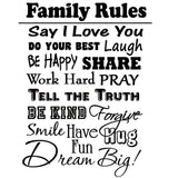 VWAQ Family Rules Wall Decal - VWAQ Vinyl Wall Art Quotes and Prints