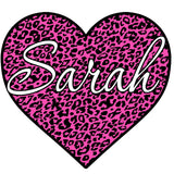 VWAQ Custom Name Pink Cheetah Print Wall Decal - GH3 - VWAQ Vinyl Wall Art Quotes and Prints