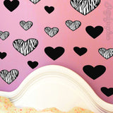 VWAQ Zebra Hearts Wall Decal - VWAQ Vinyl Wall Art Quotes and Prints