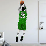 Personalized Basketball Player Wall Decal - Custom Name Sports Wall Sticker Peel and Stick VWAQ - HOL31