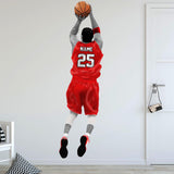 Personalized Basketball Player Wall Decal - Custom Name Sports Wall Sticker Peel and Stick VWAQ - HOL31